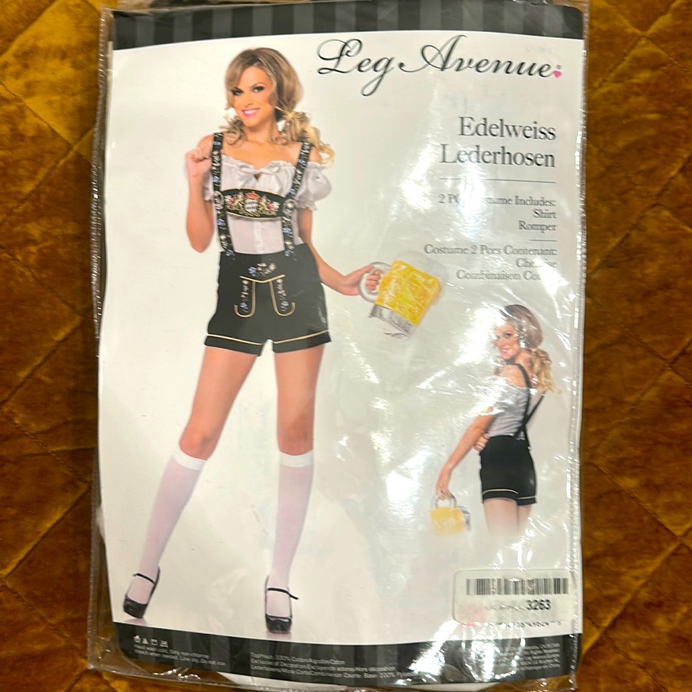 Leg Avenue Lederhosen octoberfest costume embroidered velvet